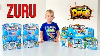Zuru Smashers Яйца Динозавров  Ледниковый Период Тираннозавр Рэкс и Коллекция фигурок 2021