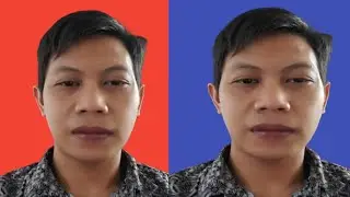 How to change photo background to blue/red on Google