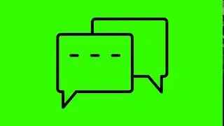 Animated Conversation Icon on Green Screen