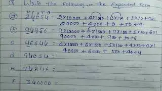 Write the following in the Expanded form