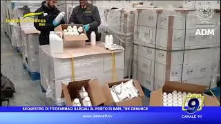 Bari - Sequestro fitofarmaci illegali al Porto, tre denunce
