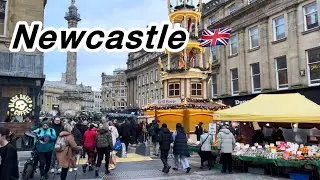 Newcastle UK 🇬🇧 Walking Tour December 14, 2024 City Walk 4K HD England 🏴󠁧󠁢󠁥󠁮󠁧󠁿