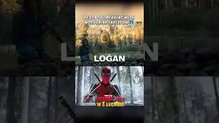 DEADPOOL PLAYING WITH WOLVERINE SKELETON SCENE 😂 #deadpool #wolverine