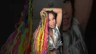 New Rainbow Braida! #knotlessbraids #hair