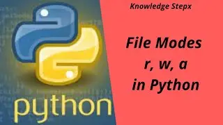 File modes r, w, a in Python