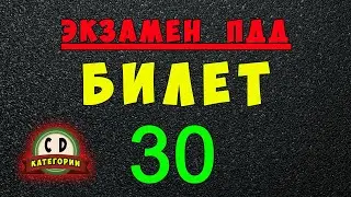 Билеты ПДД категории СД: Решаем билет ГИБДД № 30