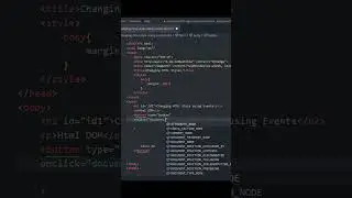Changing html style using events | JavaScript DOM #html #style #change #javascript #dom #shorts