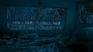 10 Hours⚡️Goodbye Insomnia with Rain and Thunder in a Cozy Car Campsite - Relaxing Sounds ASMR