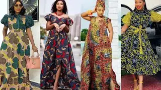 🆕️TRÈS BELLE TENUE AFRICAINE DE ROBE LONGUE MOYENNE 2023 WAX/PAGNE AFRICAN CASUAL DRESS ANKARA GOWN