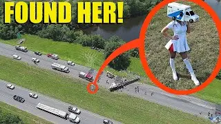 drone catches Ambulance Women helping people at an accident (we found her!!)