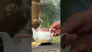 Giant Spit for Cooking Mega Huge and Juicy BULL in the Wilderness with Special Azerbaijani Tea 🔥