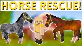 Rescuing Horses From an Abandoned Farm! | Minecraft SWEM RRP