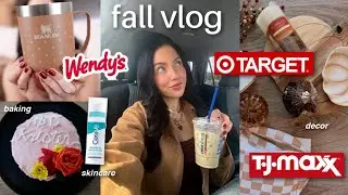 fall shopping (starting over), haul, baking, nighttime skincare, decorate with me 🍁 / VLOG