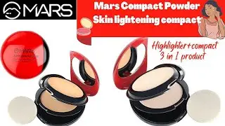 Mars Compact Powder | Best Compact Powder | Skin Lightening & Brightening Powder | 2 in 1 Compact