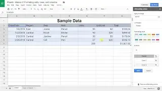 Google Sheets Basics #2 - Format Your Spreadsheet
