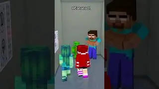 Evil Herobrine vs Smart Zombie Girl and JJ'sister in Water Park #ohio #minecraft #maizenminecraft