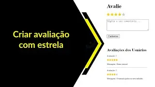 Como criar avaliação com estrela em PHP
