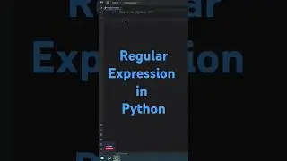 Regular Expression in Python #shorts #python