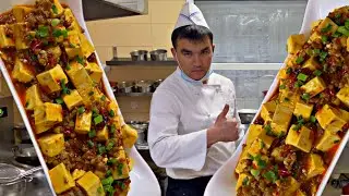 НАШУМЕВШИЙ ТОФУ С МЯСОМ ОСТРОЕ БЛЮДО ОТ ПОВАРА АЛМАТА ПРОСТО ВКУСНЯТИНА СЪЕЛИ ВСЕ ЧТО БЫЛО