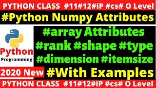 #python o level Numpy array attributes 👈👉 attributes of numpy array