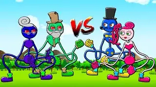 DADDY & MOMMY VS GRANDPA & GRANNY LONGLEGS! POPPY PLAYTIME CHAPTER 2! Cartoon Animation