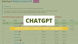 Leetcode contest but with chatGPT | leetcode | chatgpt | contest