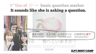 JLPT N5 Grammar: Japanese sentence ending particles (か、よ、わ、ね)