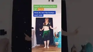 Learn belly dance - 3/4 shimmy on the up PART 2