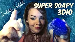 Super Soapy 3Dio Massage! Sponge scrunching, Lathering, Soft Spoken [Binaural]