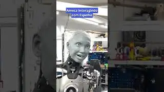 Robô Humanoide Interagindo com Espelho 😧 #shorts