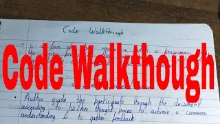 Code walkthrough|Code walkthrough in software engineering|Code walkthrough example|Software testing