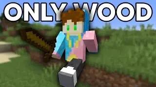 Using the WEAKEST TOOLS in Minecraft to Beat THE ENDER DRAGON!!