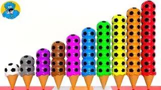 Satisfying ASMR Video l How to make Rainbow with Colorful Soccer Balls. Залипательное АСМР Видео.