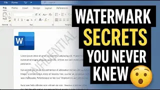 How to Add Watermarks in Microsoft Word | Developer Maddy