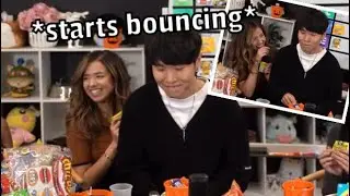 Disguisedtoast sitting on Pokimane’s lap