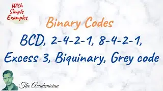 [COA 16] Binary Codes: BCD, 2 4 2 1 code, 8-4 -2 -1 code,  Excess 3 code, Biquinary code, Grey code