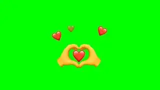 making heart with hands green screen effect