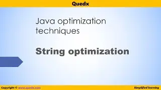 Java optimization Techniques - String optimizations