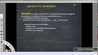 Difference between Iterators and Generators Part-1