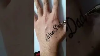 Tattoo Design Mom & Dad || tattoo pens