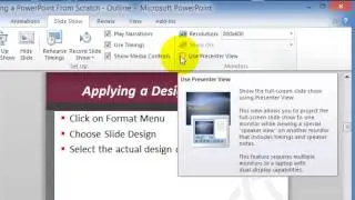 Using slide notes in a presentation in PowerPoint 2010