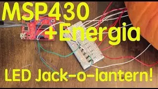LED Jack-o-lantern built with TI MSP-430 Launchpad and Energia