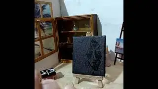 miniature glitter painting