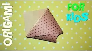ORIGAMI PAPER GLASS simple scheme for beginners and children