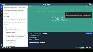 Code Signal - Sort By Height - JavaScript