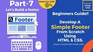 Build A Simple Footer Using HTML | CSS |Step By Step Tutorial