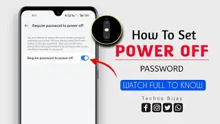 How To Enable/Disable Power Off Password | Mobile Mein Power Off Password Kaise Set Kare