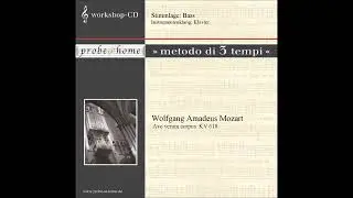 Ave verum corpus KV 618 - Mozart, W.A. - minus Basso - ohne Bass - Karaoke professional - T3