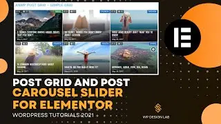 How to add  Post Grid and Post Carousel Slider for Elementor | Wordpress Tutorials 2021