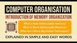 16. Byte Addressable Memory, Word Addressable Memory and Endian Mechanism | COA | CRACK GATE CSE
